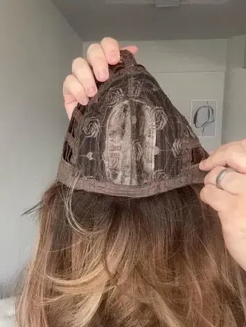 Peruca Castanha Fibra Premium Peça Única 035