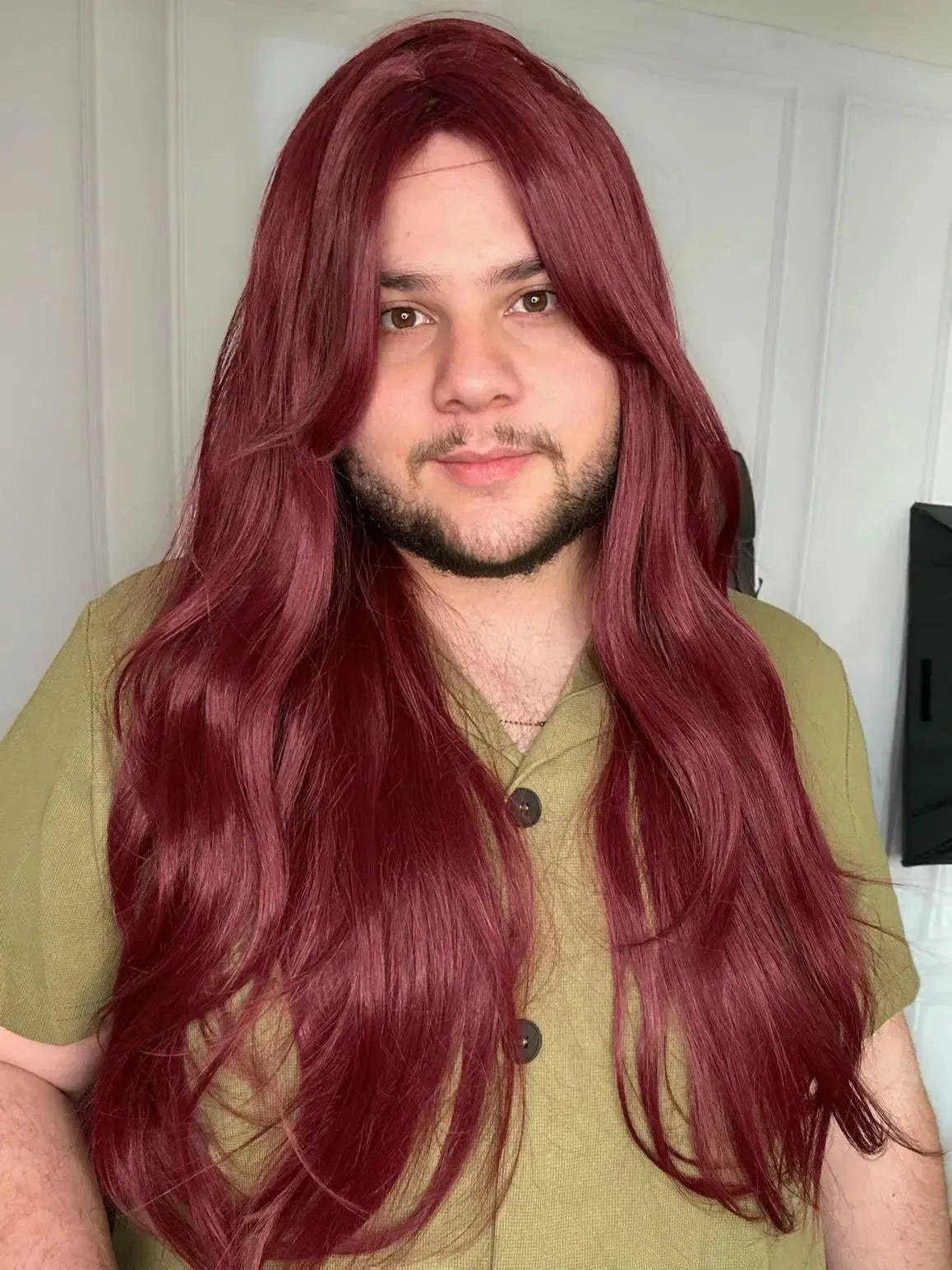 Peruca Miriam Vermelha Franja (Premium)