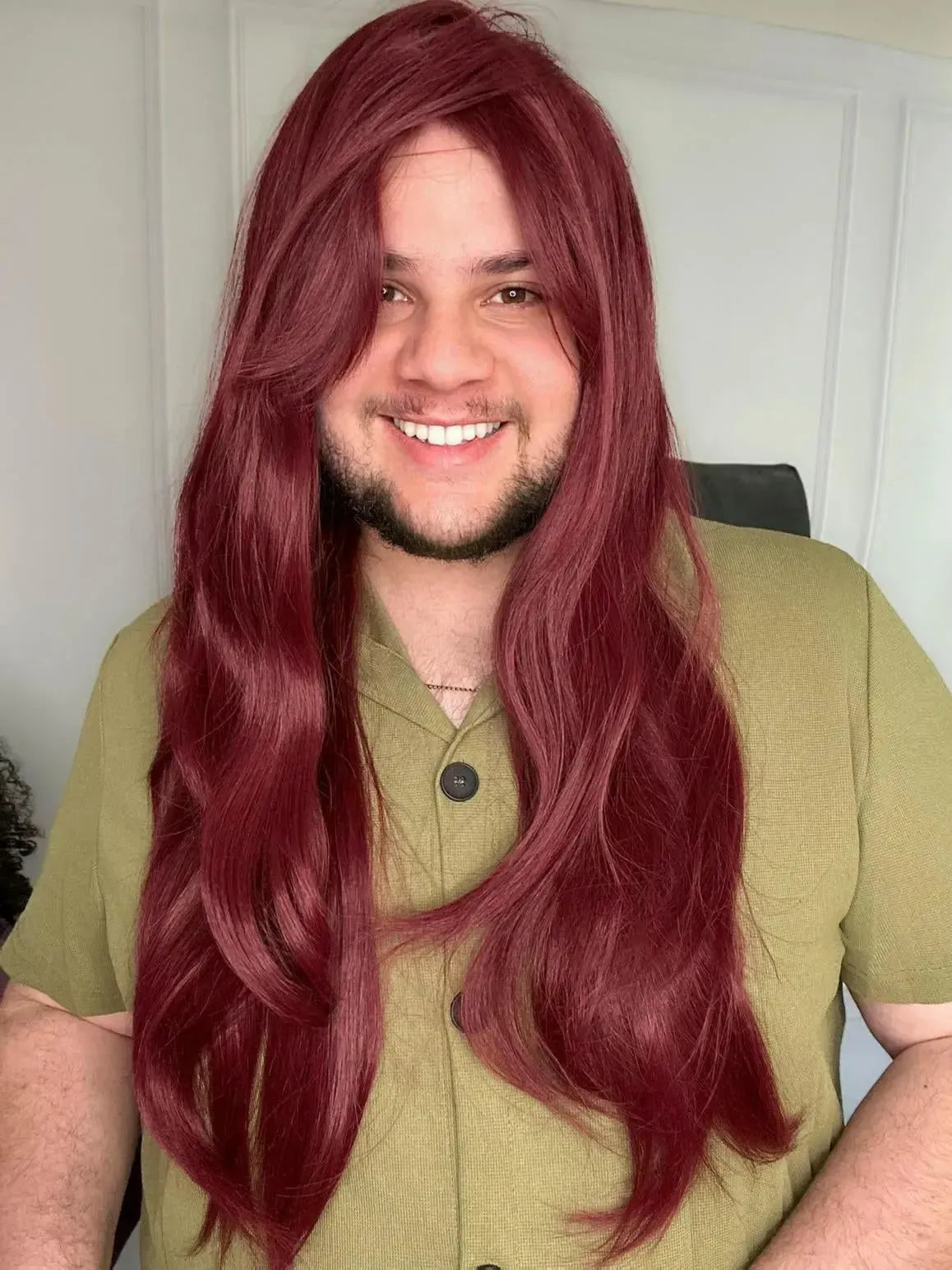 Peruca Miriam Vermelha Franja (Premium)