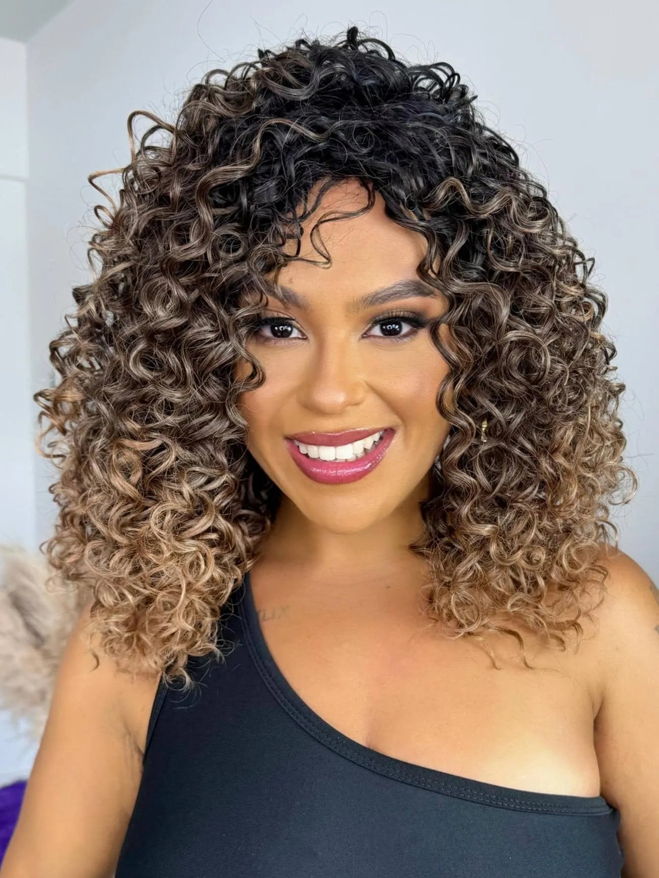 Peruca Tuca Cacheada Castanho 8/30