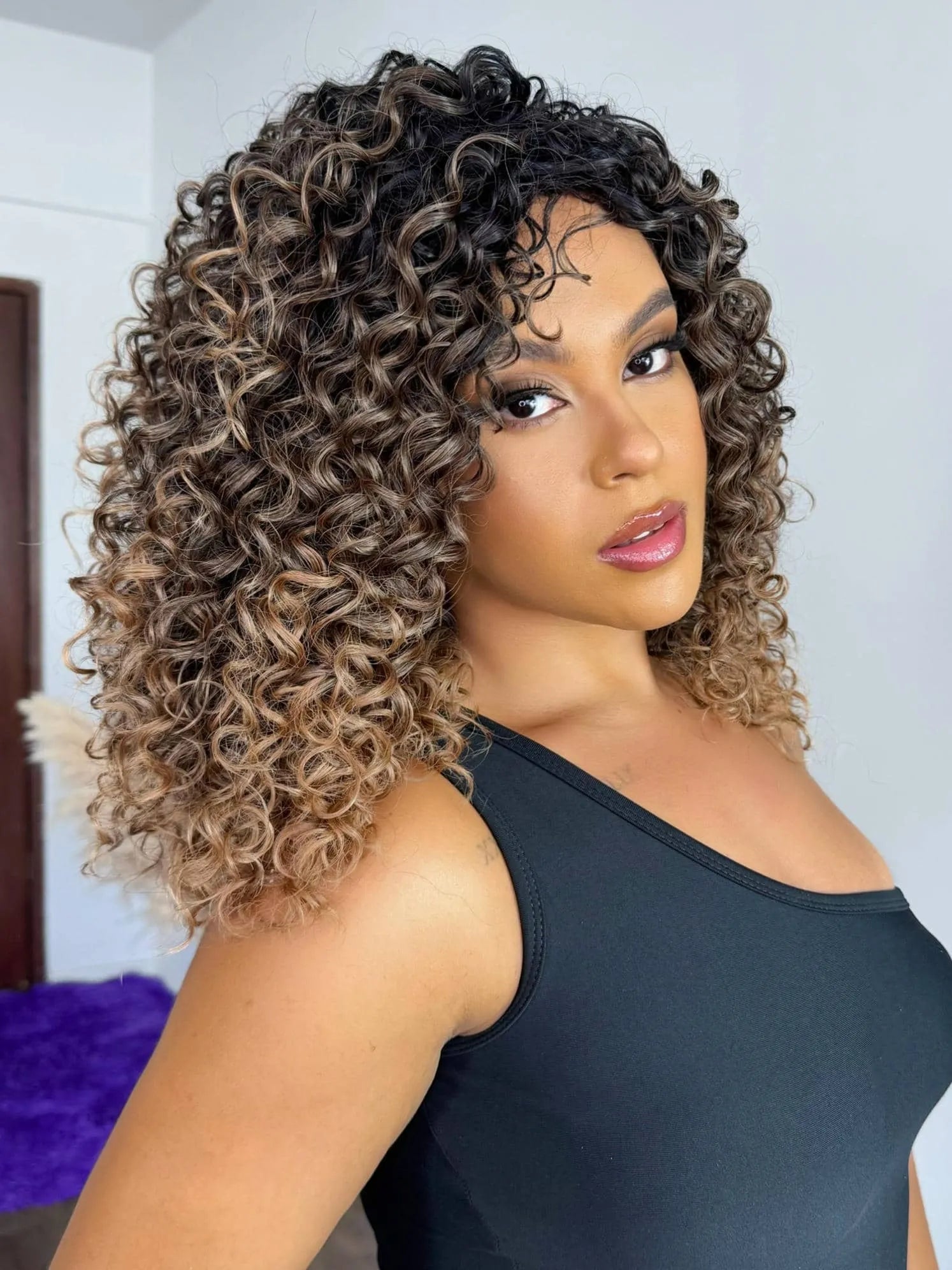 Peruca Tuca Cacheada Castanho 8/30