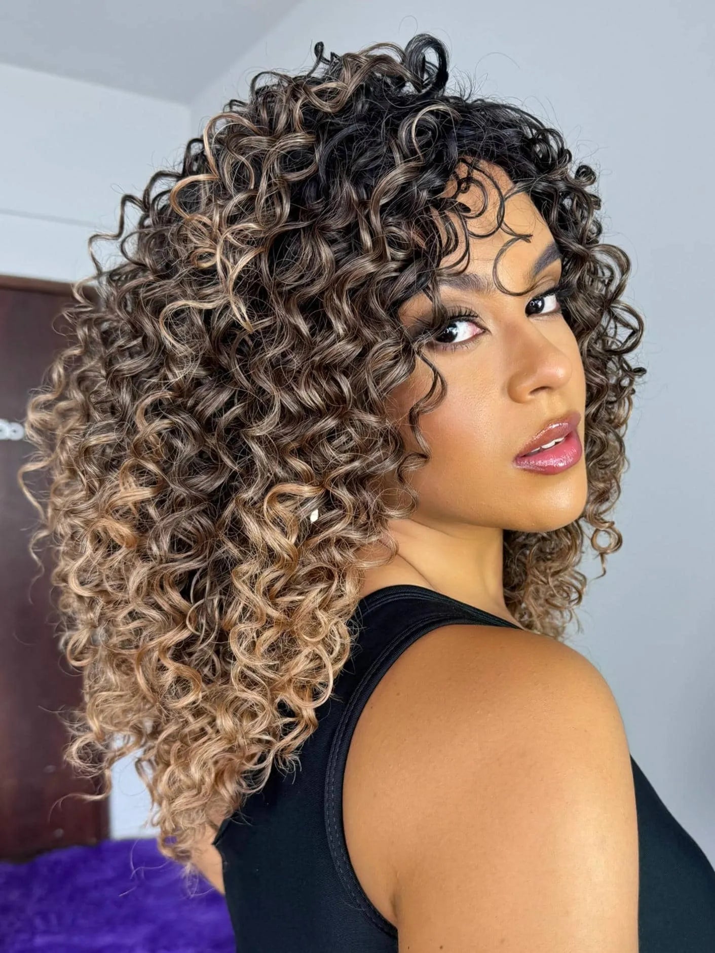 Peruca Tuca Cacheada Castanho 8/30