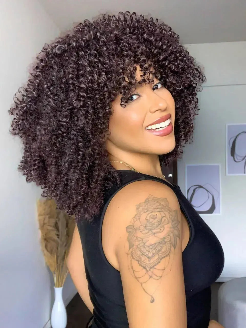 Peruca Volumosa Dandara Acastanhada 1B39A Cacheada