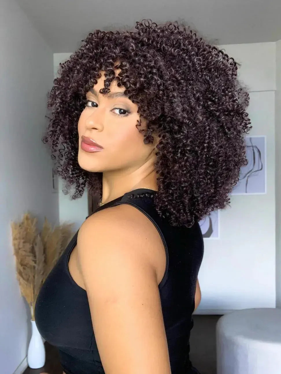 Peruca Volumosa Dandara Acastanhada 1B39A Cacheada