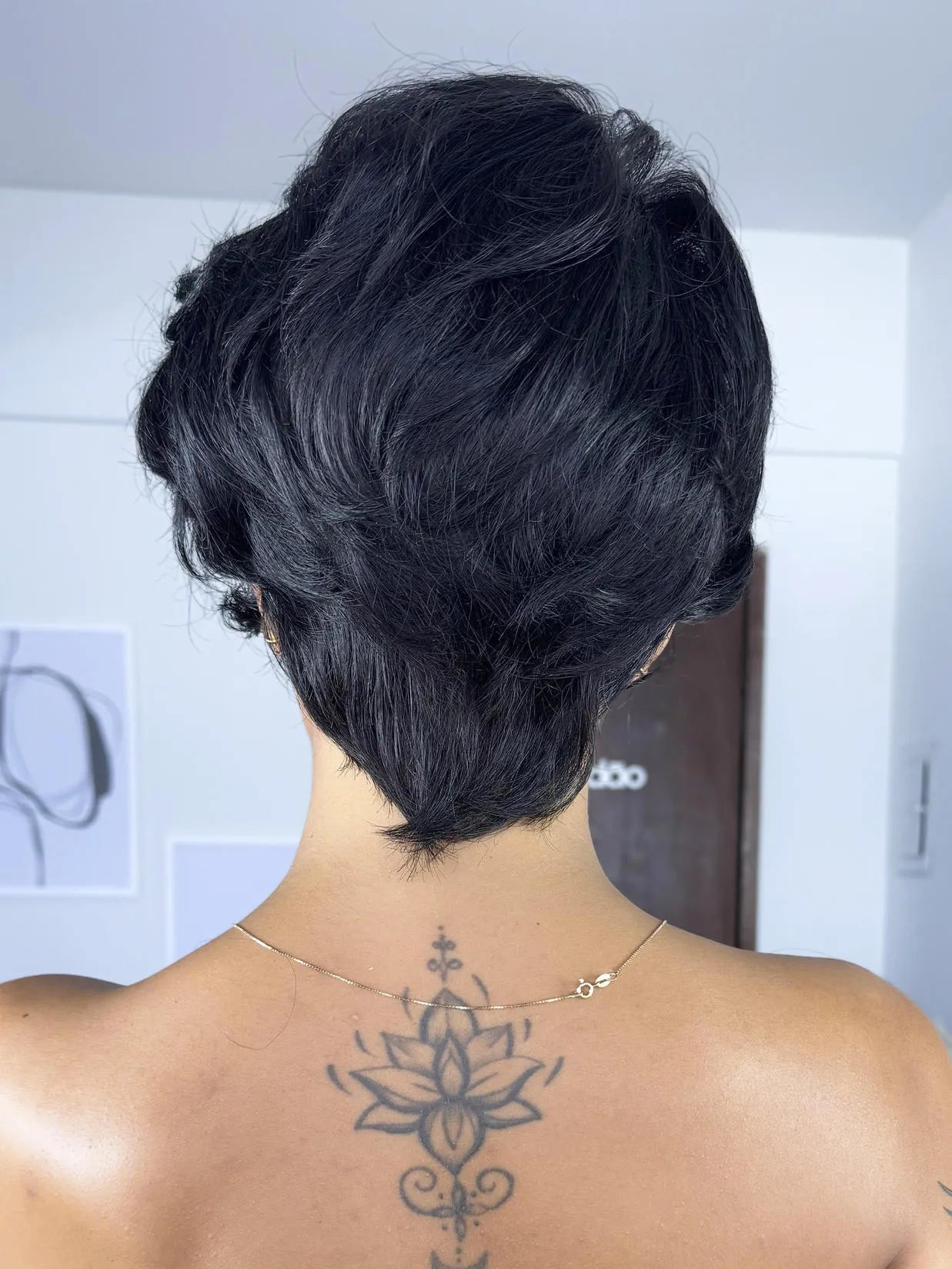Peruca Wig Humana Iris Preta