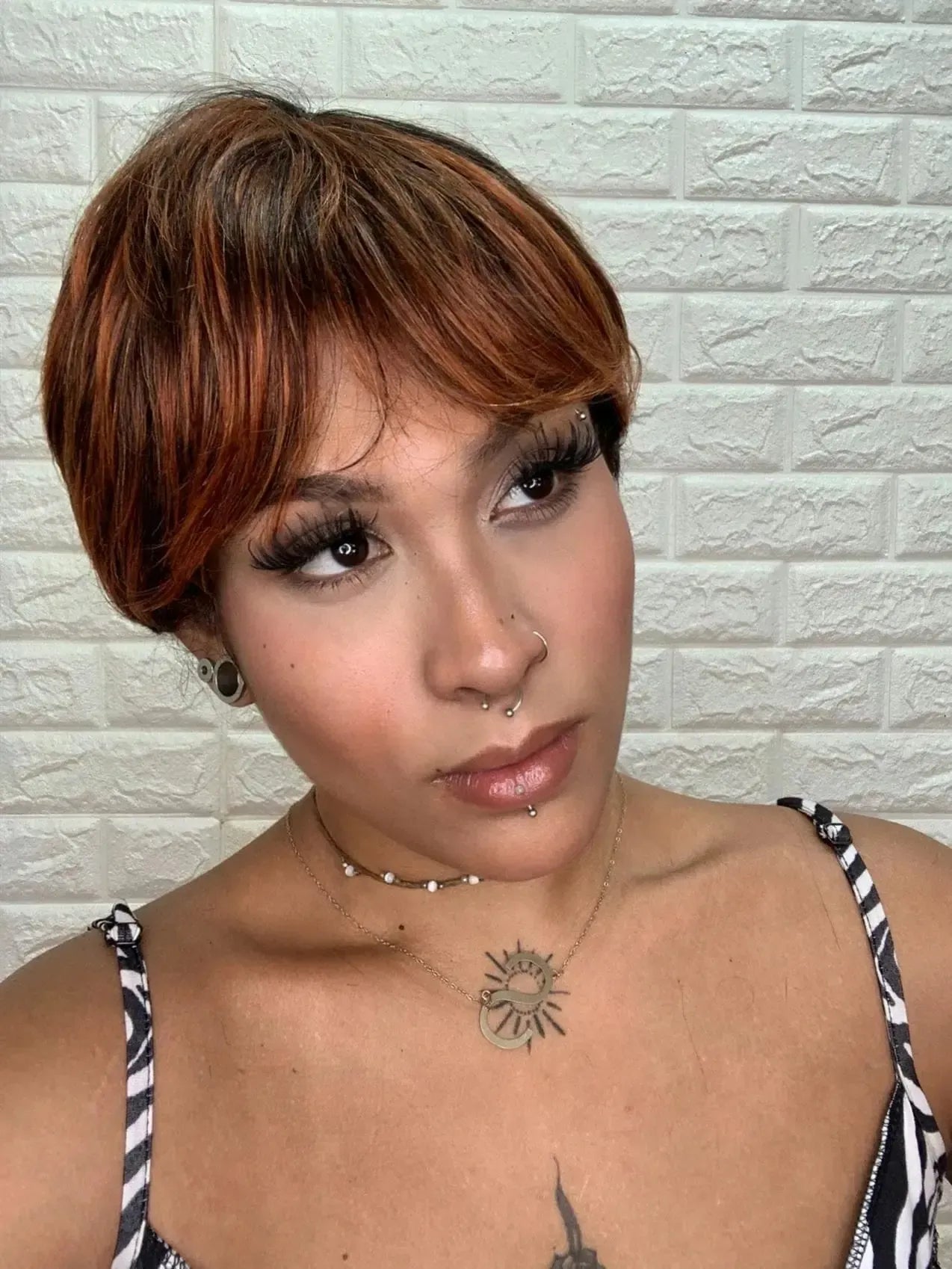 Peruca Wig Humana Maisa Ruiva Curta