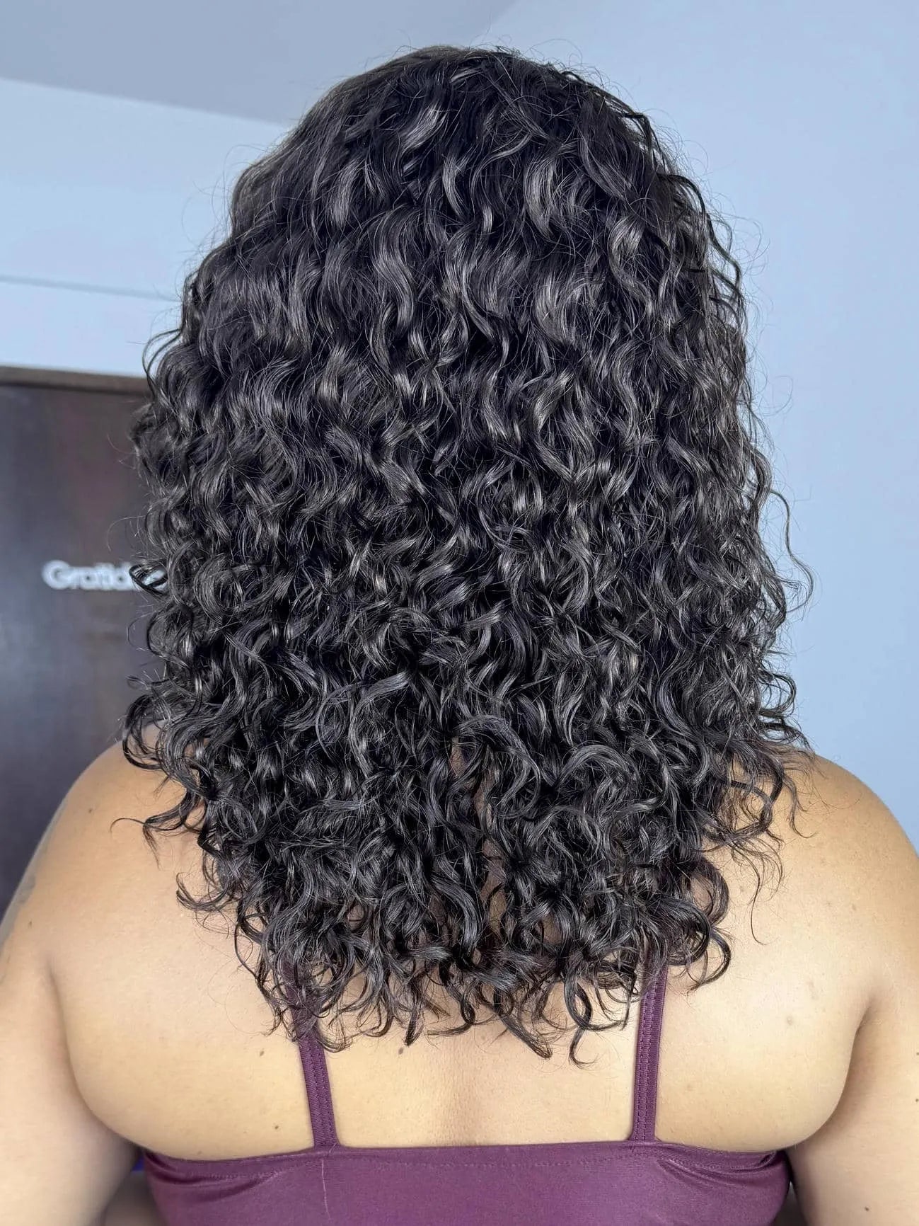 Peruca Wig Humana Mali Castanho Escuro Cacheada