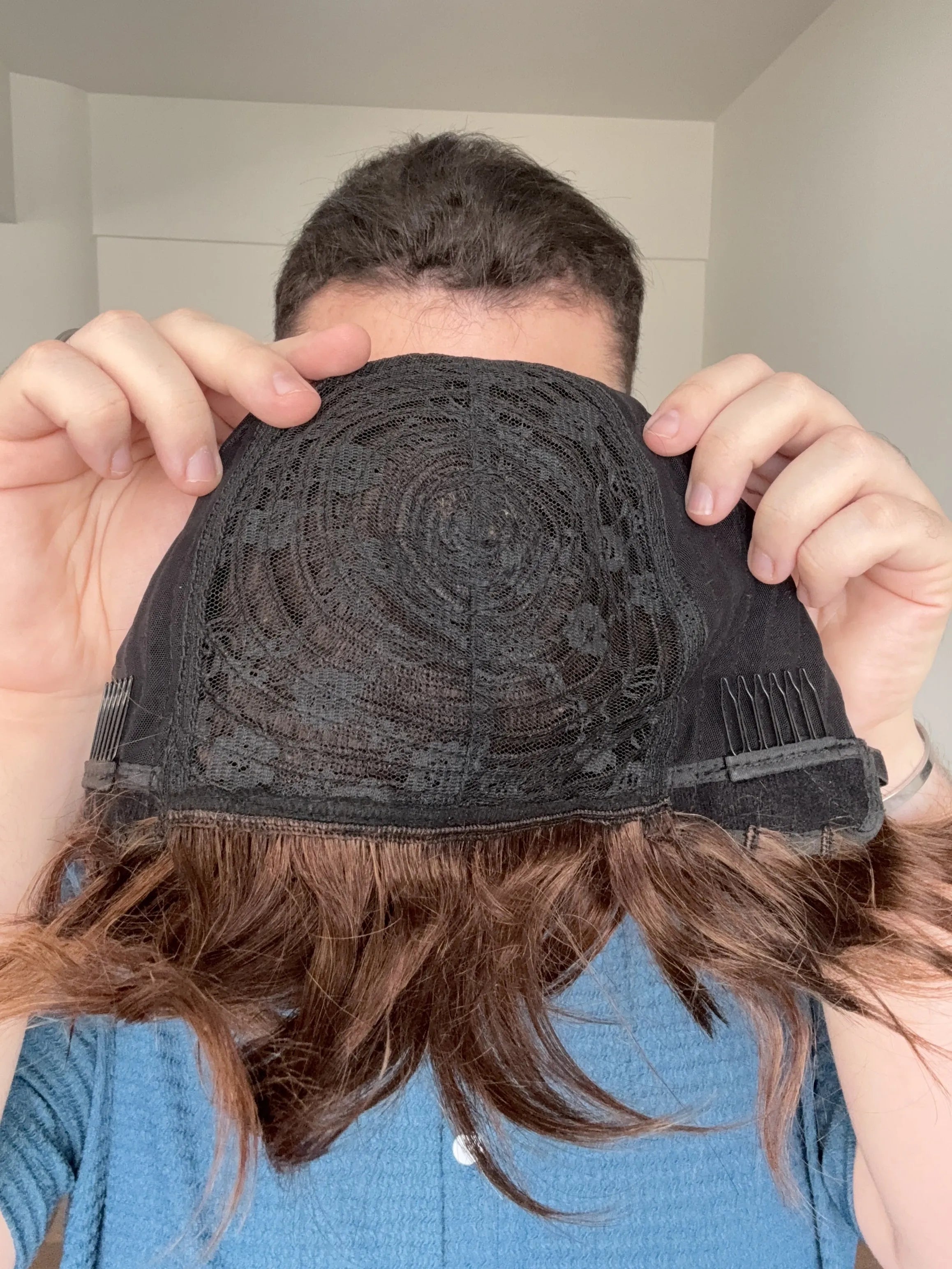 Peruca Wig Humana Morgana Castanho Curta