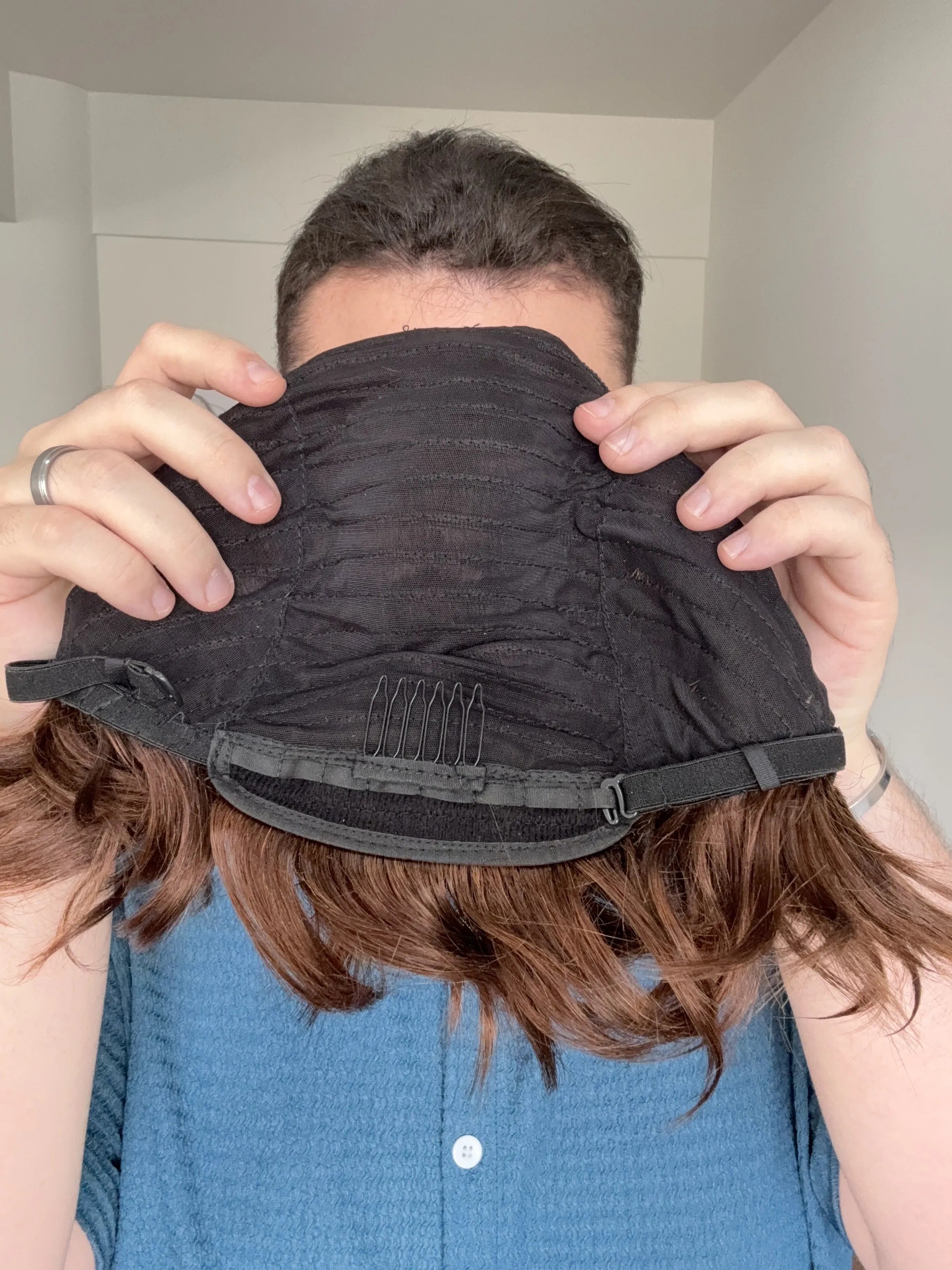 Peruca Wig Humana Morgana Castanho Curta