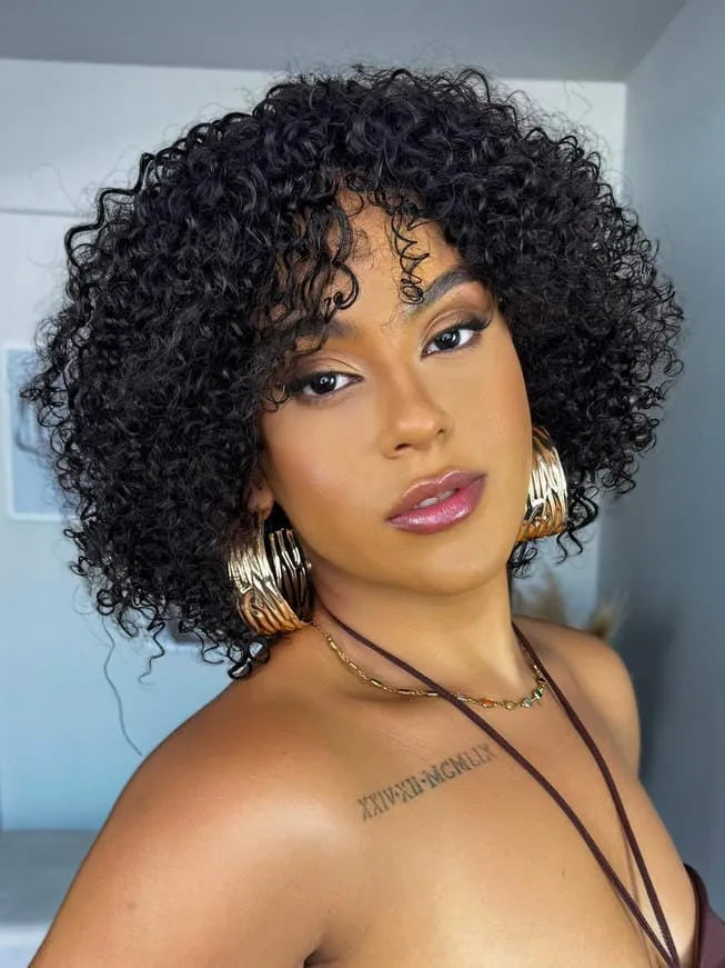 Peruca Wig Humana Nataly Castanho Cacheada