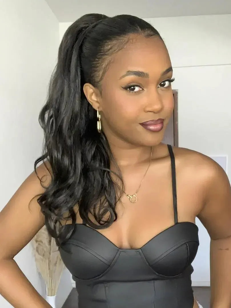 Rabo de Cavalo Podo Wave 40cm - Castanho Escuro