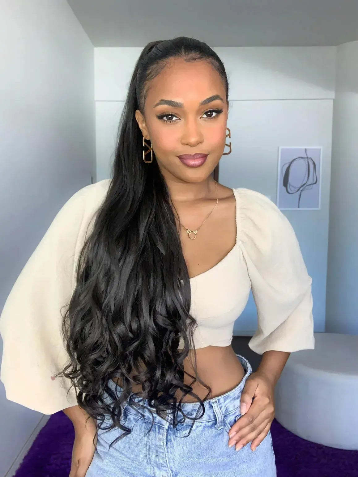 Rabo de Cavalo Podo Wave 80cm - Castanho 4