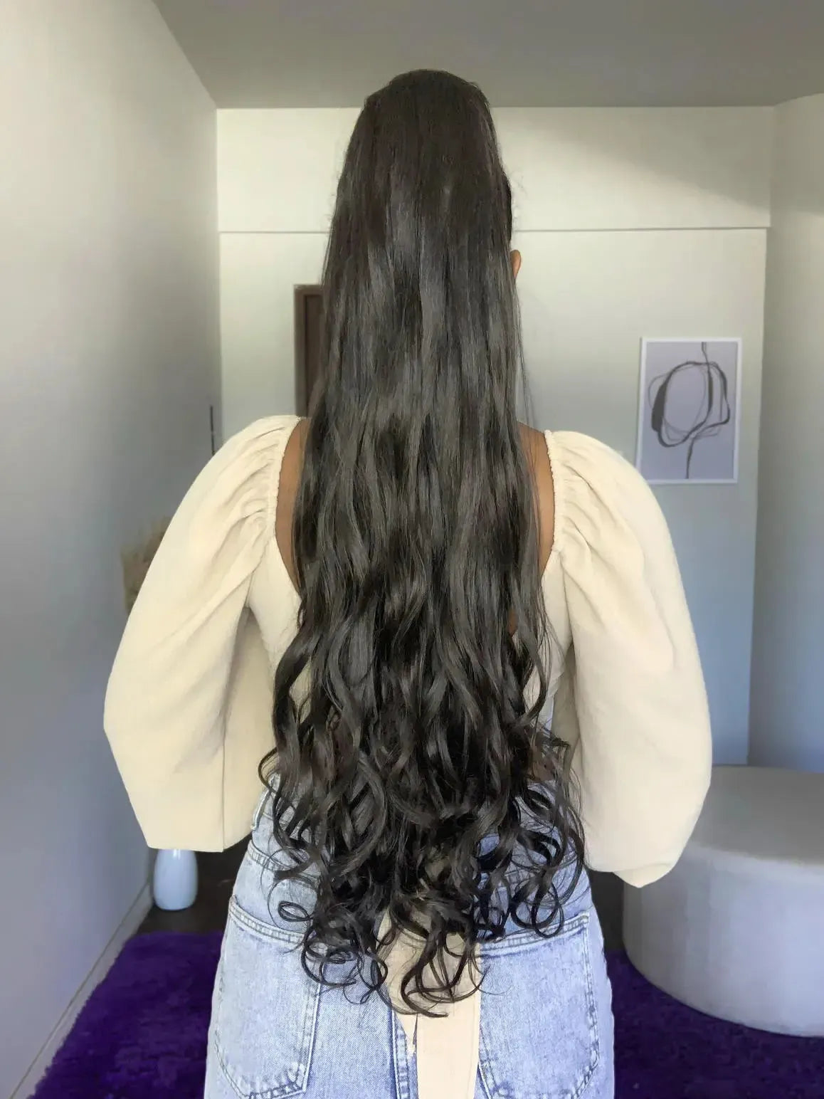 Rabo de Cavalo Podo Wave 80cm - Castanho 4