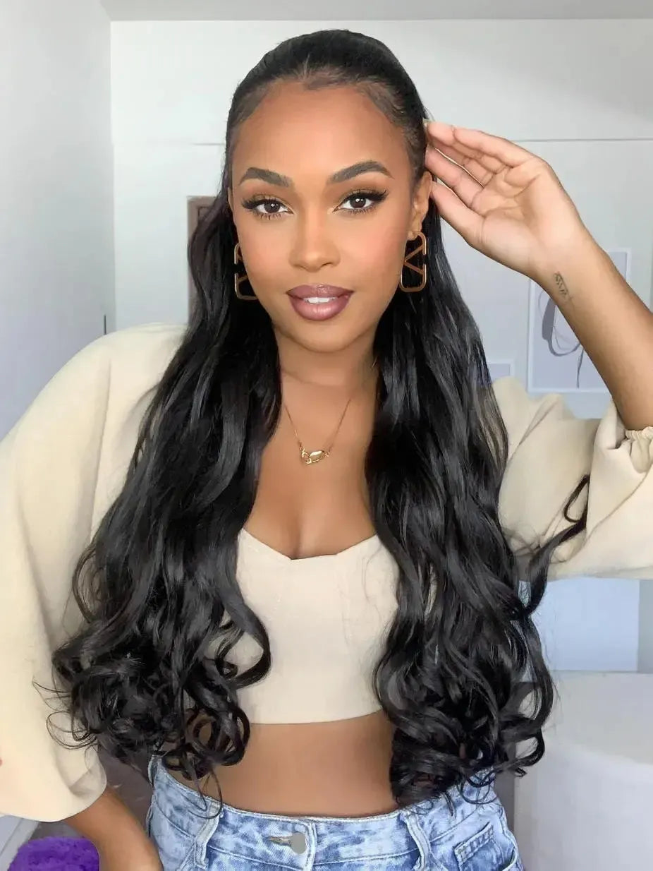 Rabo de Cavalo Podo Wave 80cm - Castanho Escuro