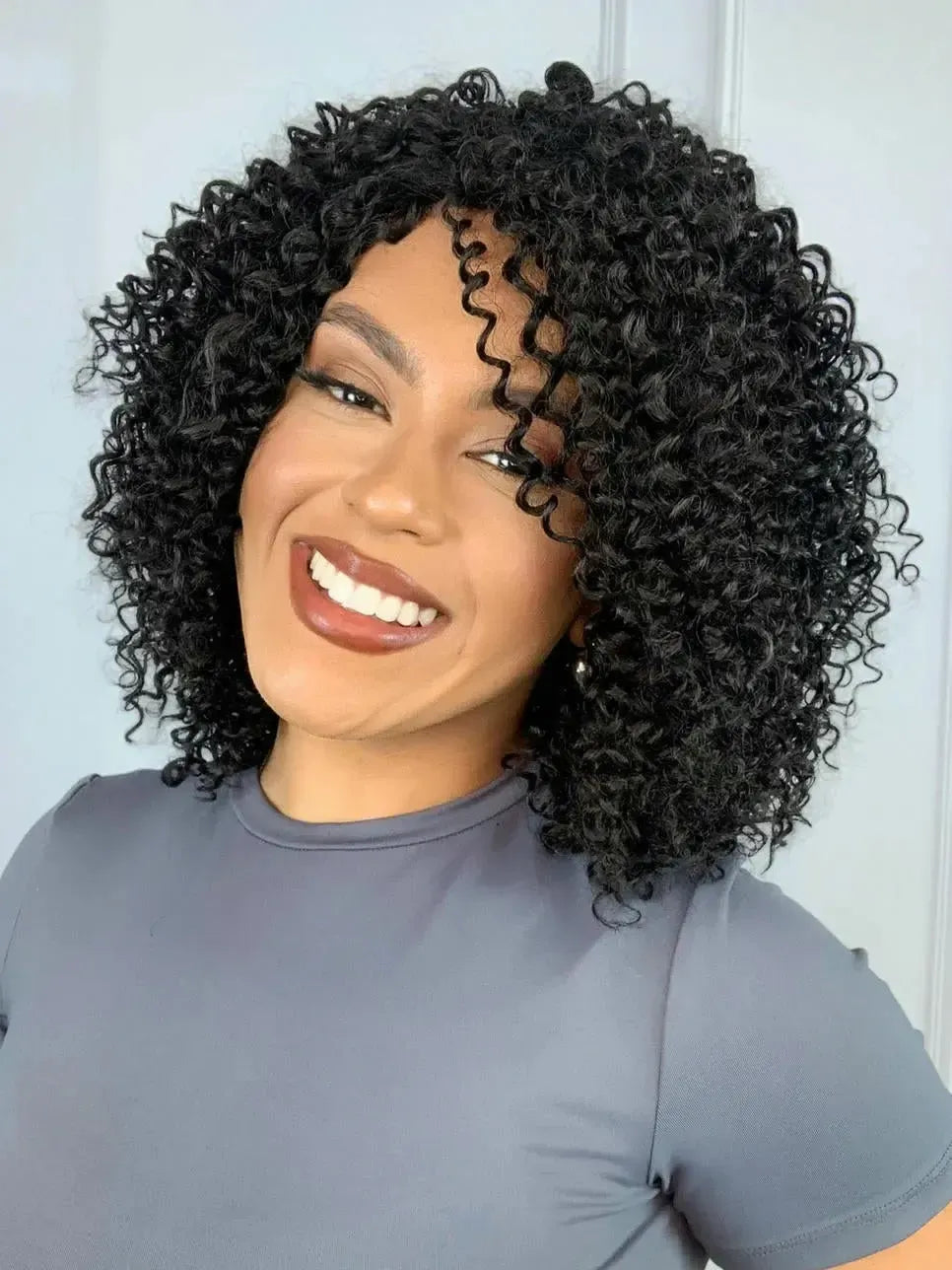 Wig Nimiane Castanho Escuro Cacheada
