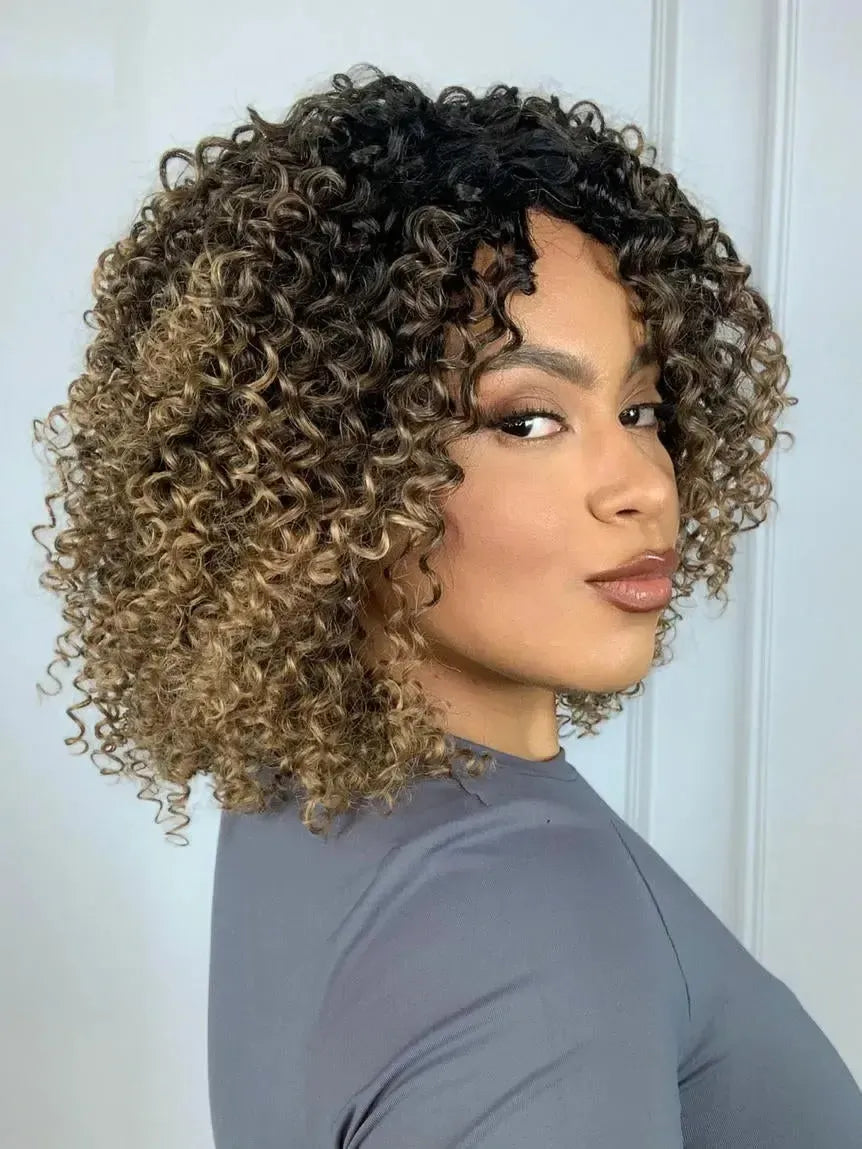 Wig Nimiane Castanho Loira 8/30 Cacheada