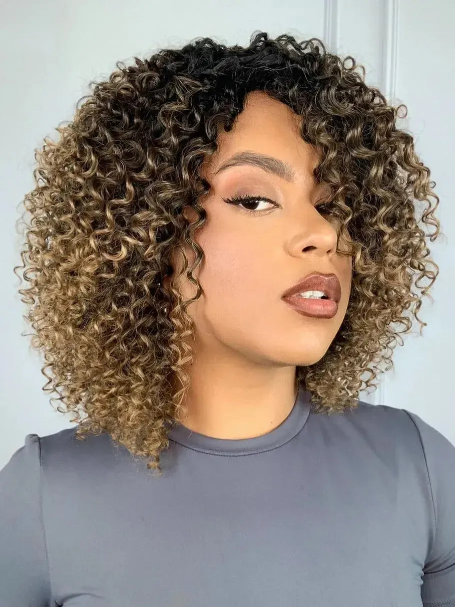 Wig Nimiane Castanho Loira 8/30 Cacheada